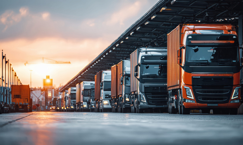 Company with Fleet of Heavy-Duty Freight Trucks 1